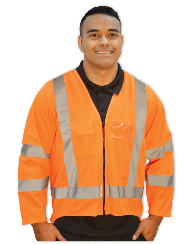 J556 - Hi Viz Long Sleeve Safety Vest - UNBRANDED