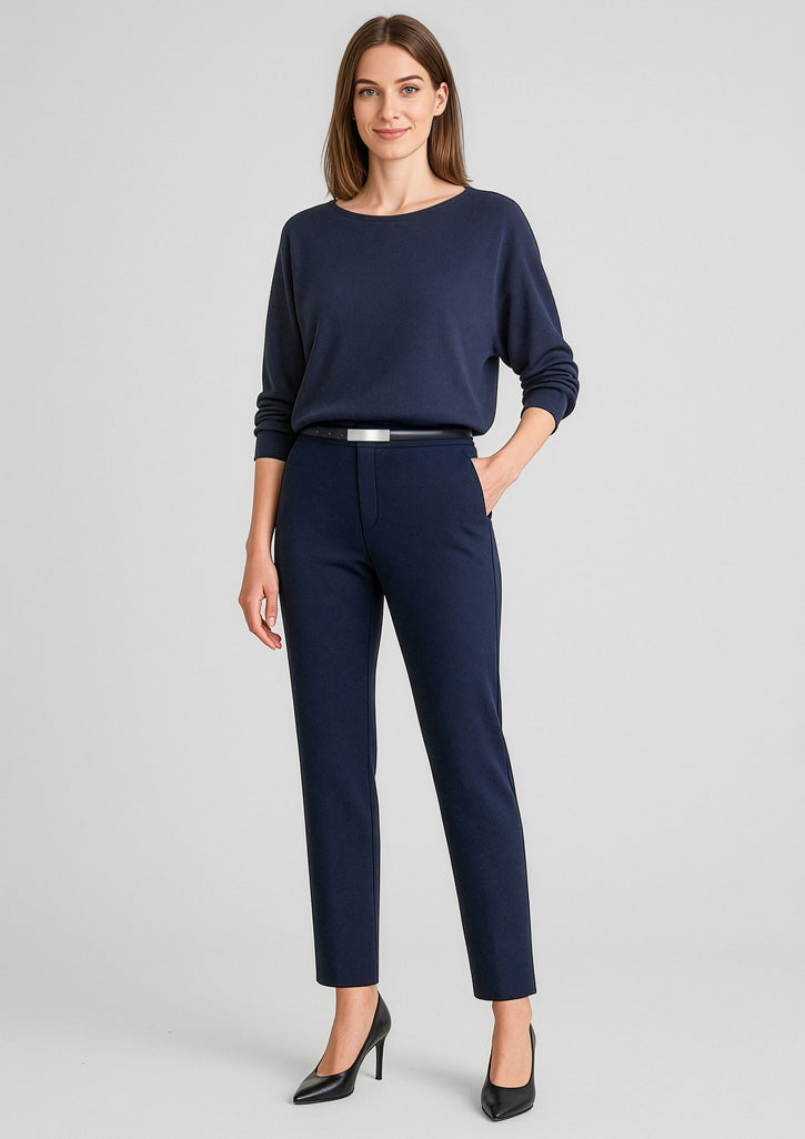 RGP304L - Womens Scuba Ponte Mid-rise Pull-on Pant - UNBRANDED