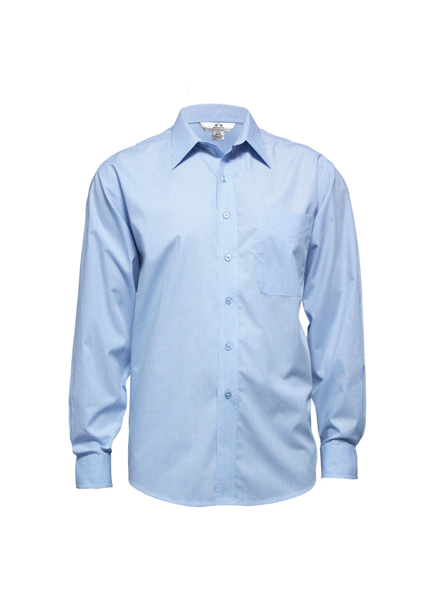 SH816 - Mens Micro Check Long Sleeve Shirt - UNBRANDED