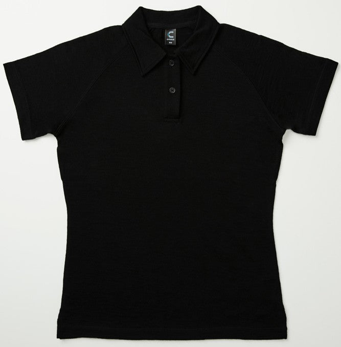 MW08W - Somers Womens Merino Wool Short Sleeve Polo - UNBRANDED