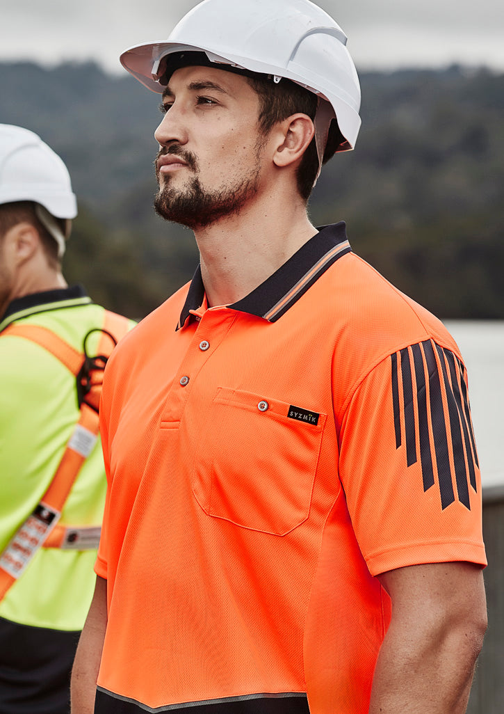 ZH315 - Mens Hi Vis Flux Short Sleeve Polo - UNBRANDED