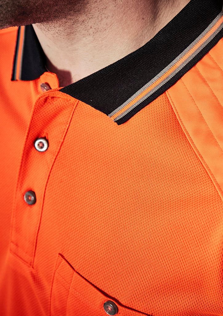 ZH465 - Mens Hi Vis Reinforced Squad Short Sleeve Polo - UNBRANDED