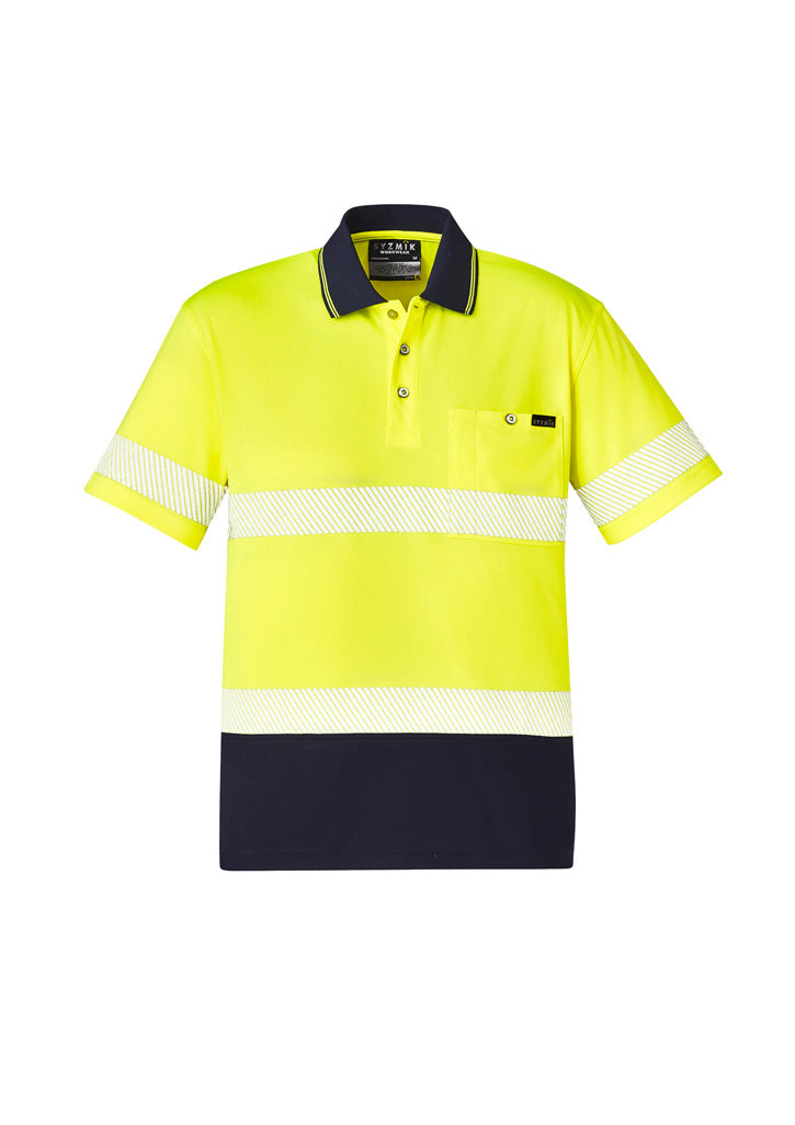 ZH535 - Unisex Hi Vis Segmented Tape Short Sleeve Polo - UNBRANDED