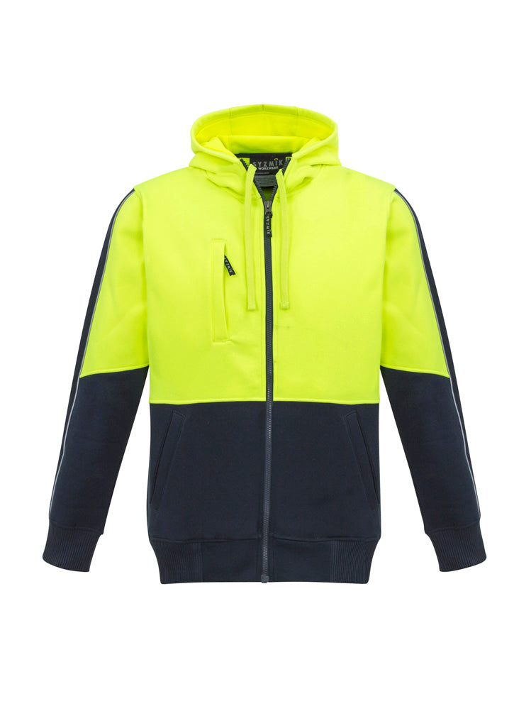 ZT485 - Unisex Hi Vis Full Zip Hoodie - UNBRANDED
