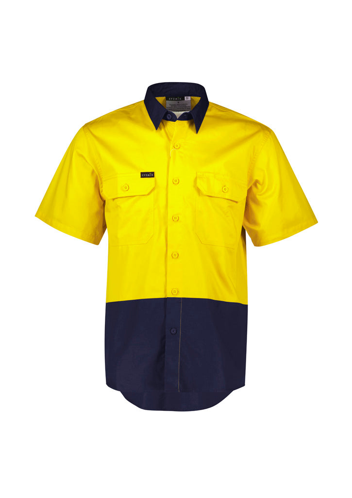 ZW115 - Mens Hi Vis Short Sleeve Shirt - UNBRANDED