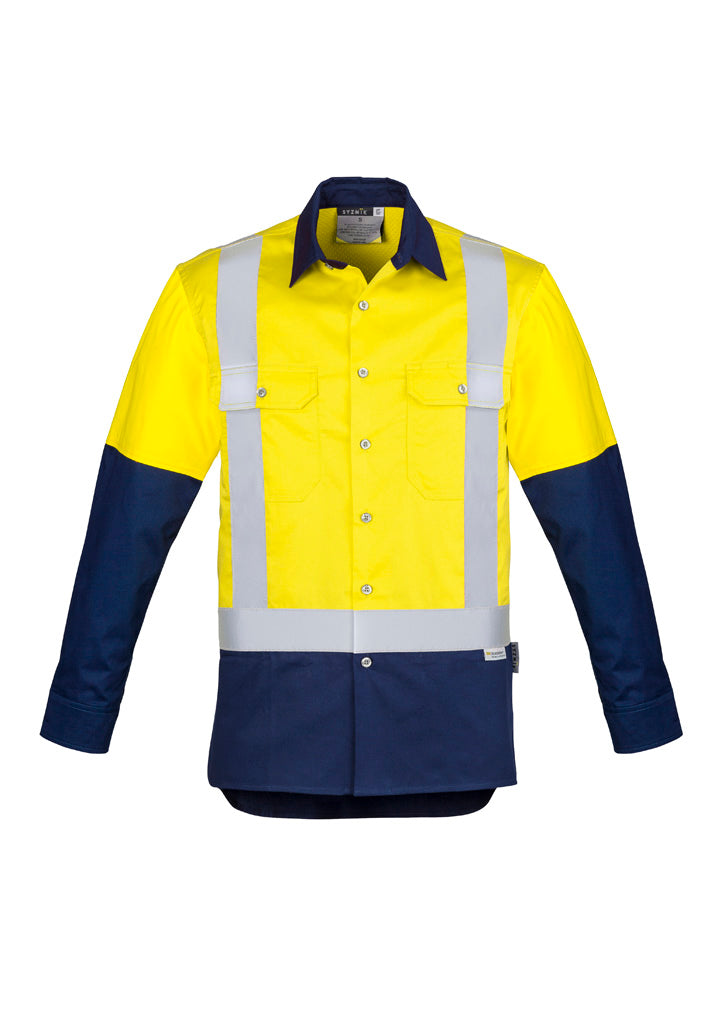 ZW124 - Mens Industrial Long Sleeve Shirt - Shoulder Taped - UNBRANDED