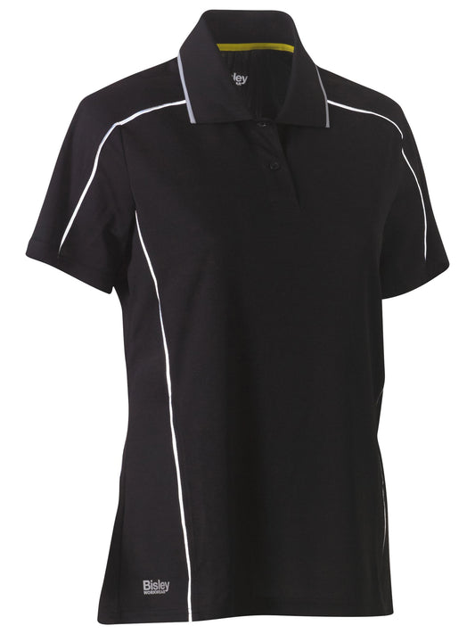 BKL1425 - Women's Cool Mesh Polo with Reflective Piping - UNBRANDED