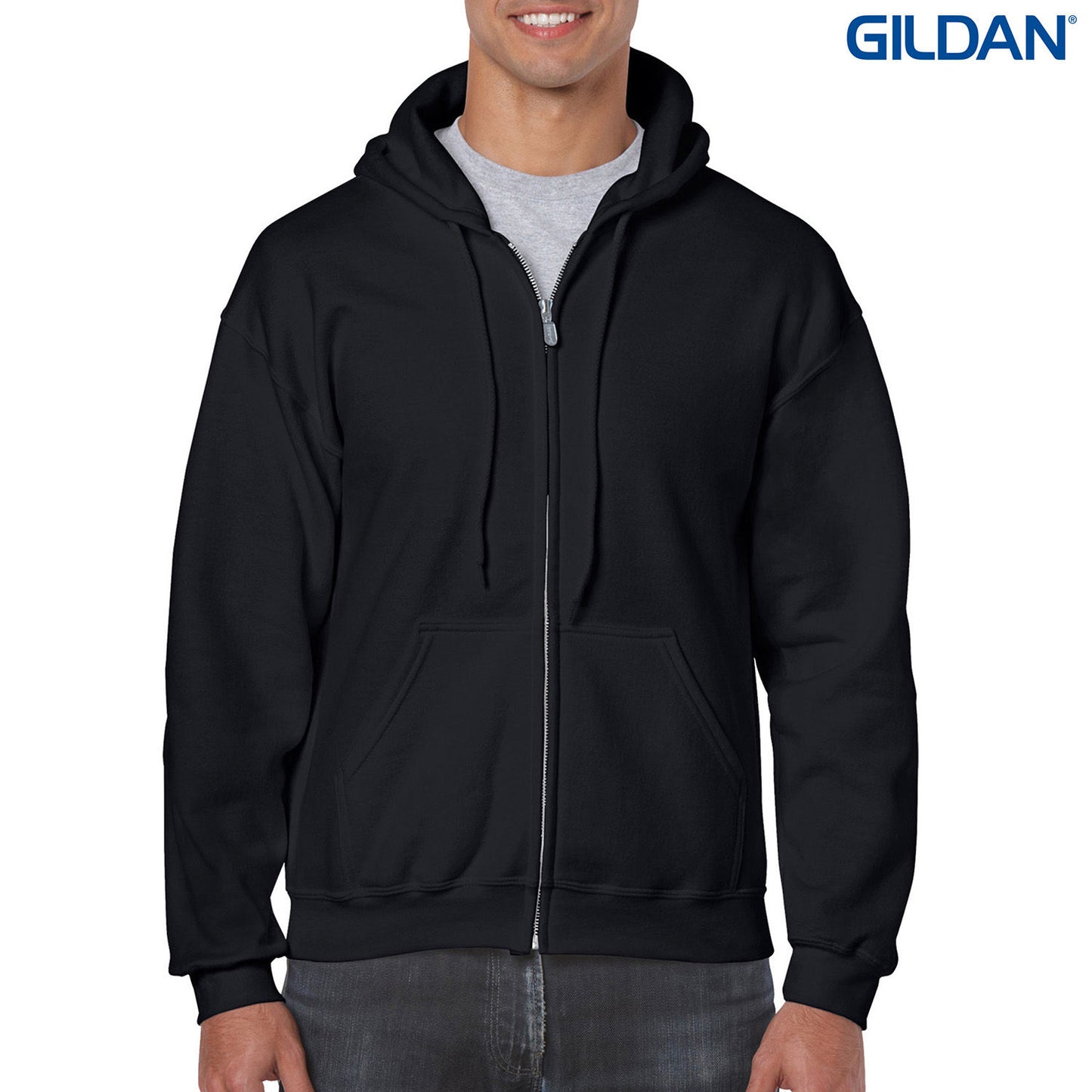 18600 - 18600 Gildan Heavy Blend Adult Full Zip Hooded Sweatshirt - UNBRANDED