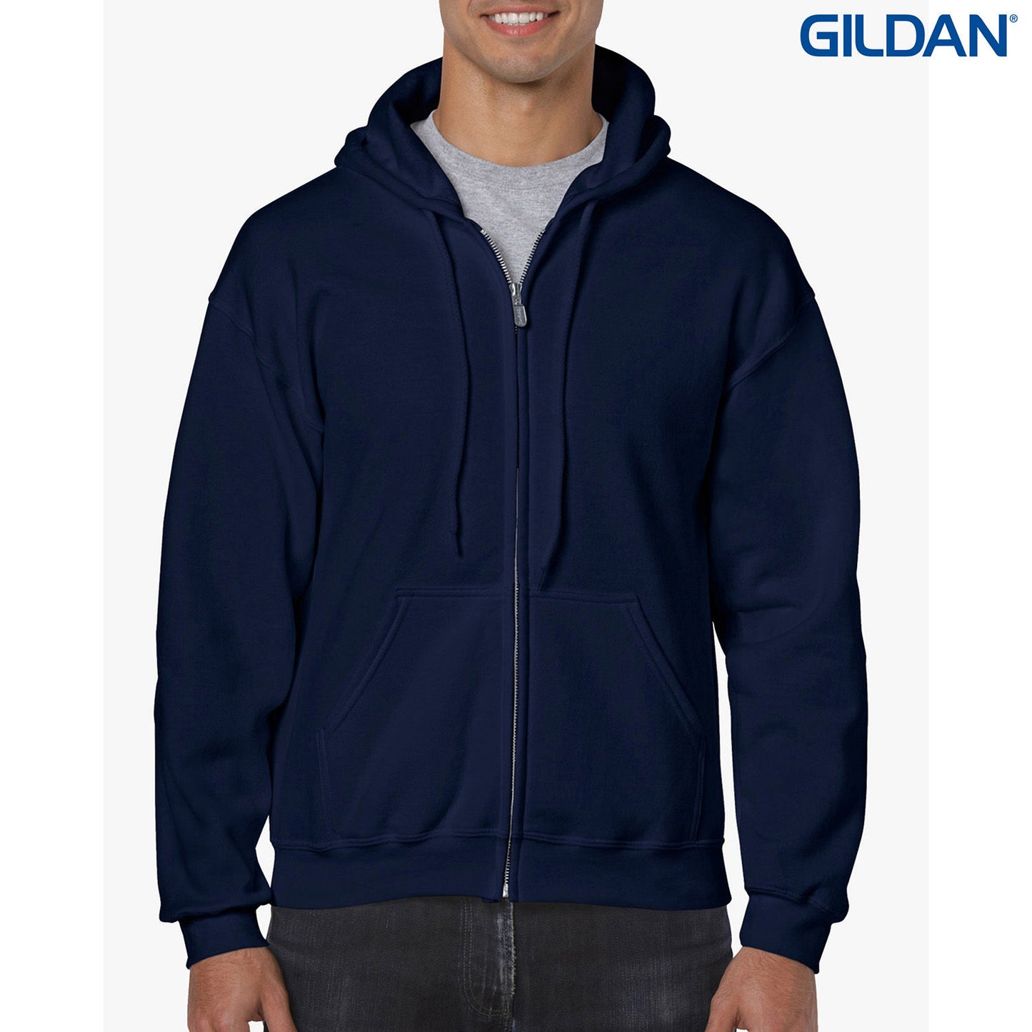 18600 - 18600 Gildan Heavy Blend Adult Full Zip Hooded Sweatshirt - UNBRANDED