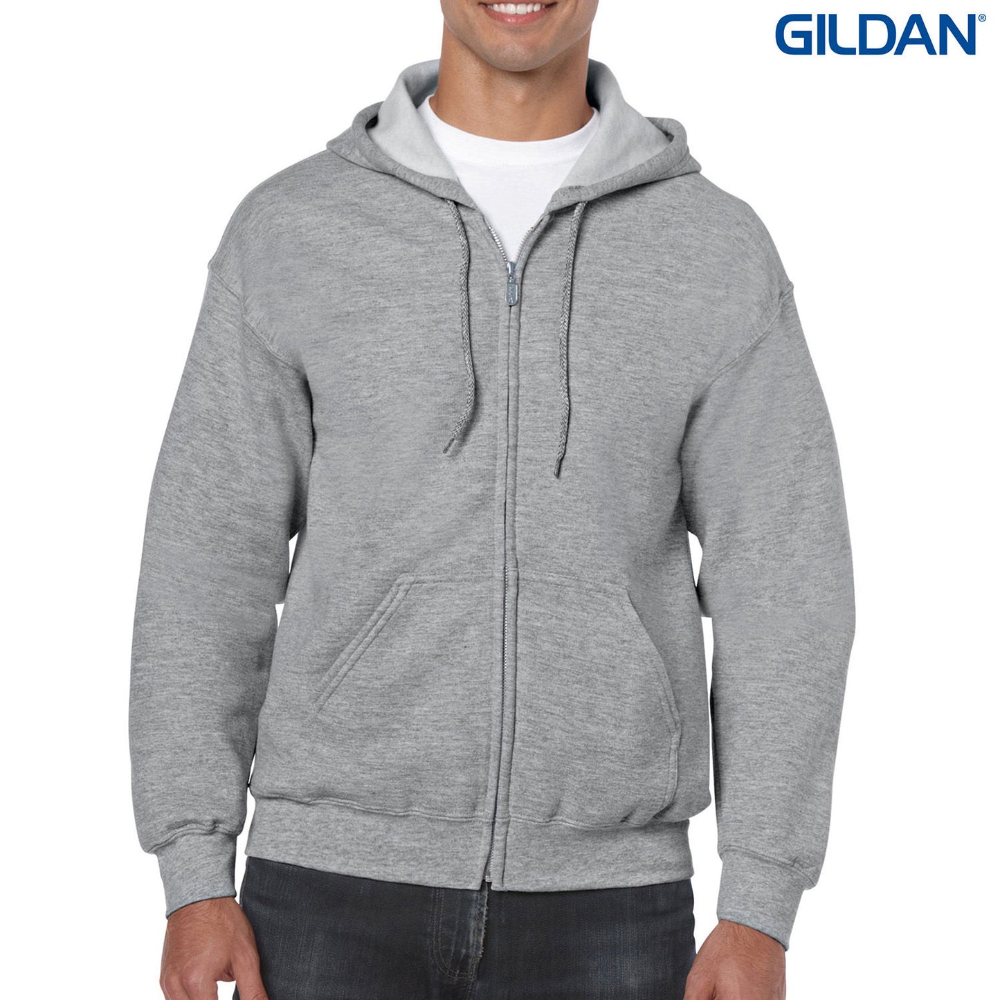 18600 - 18600 Gildan Heavy Blend Adult Full Zip Hooded Sweatshirt - UNBRANDED