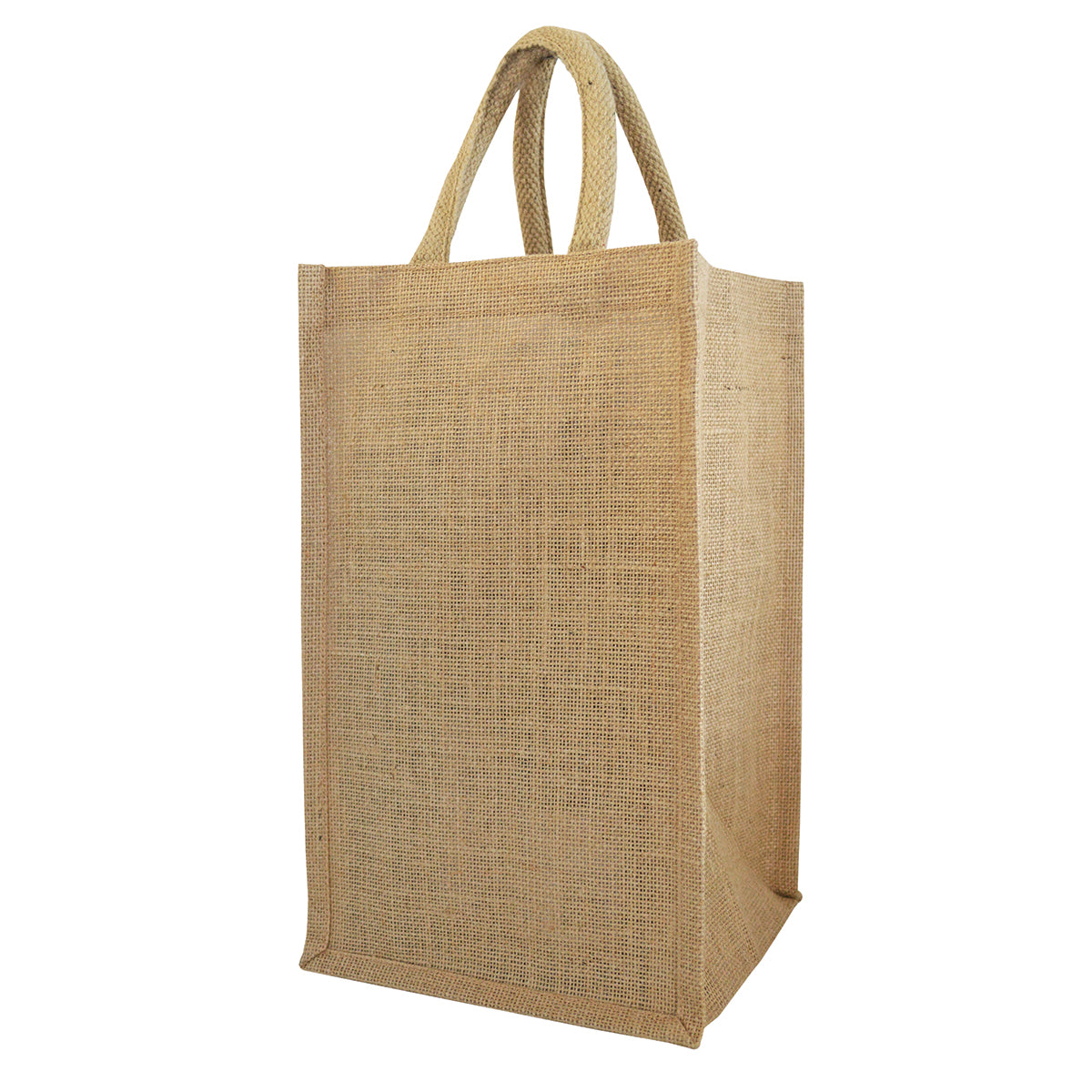 1902 - Four Bottle Jute Tote Bag - UNBRANDED