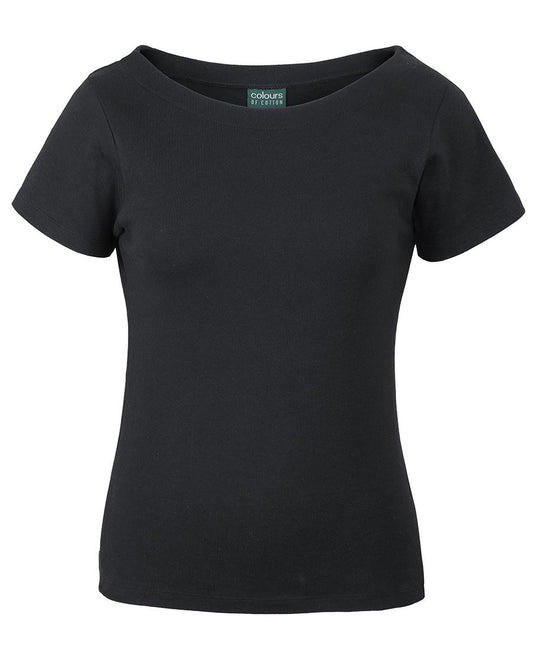 1BTS - C of C LADIES S/S BOAT NECK TEE   - UNBRANDED