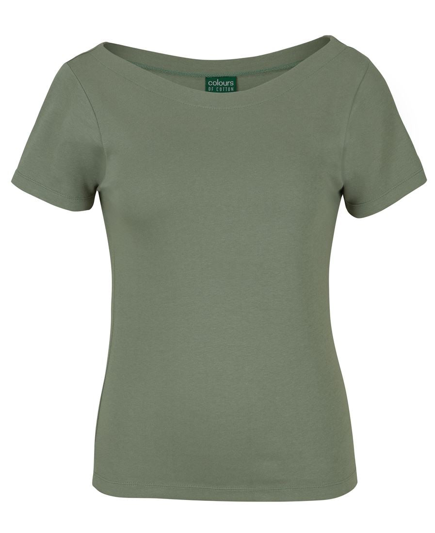 1BTS - C of C LADIES S/S BOAT NECK TEE   - UNBRANDED