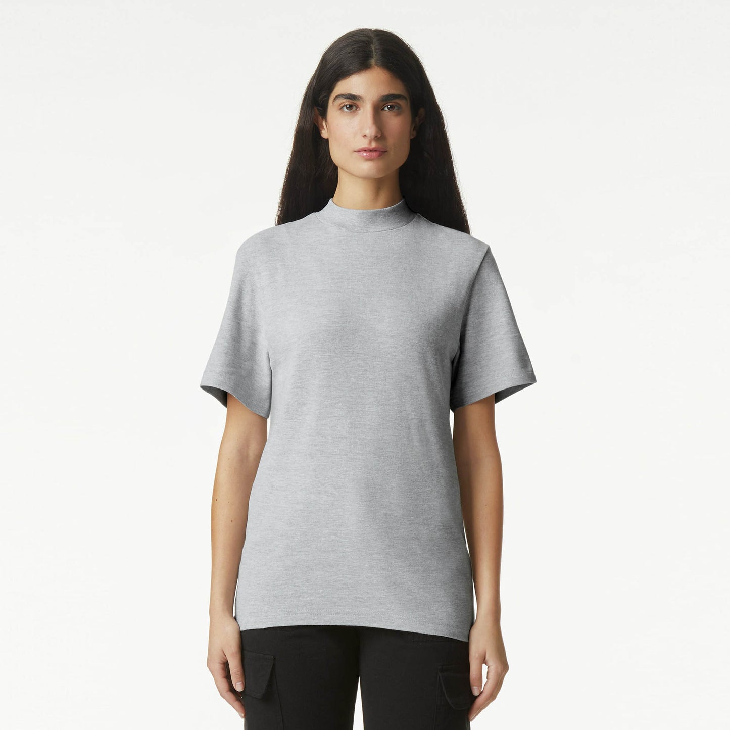 1PQ - 1PQ American Apparel Unisex Pique Mockneck T - UNBRANDED