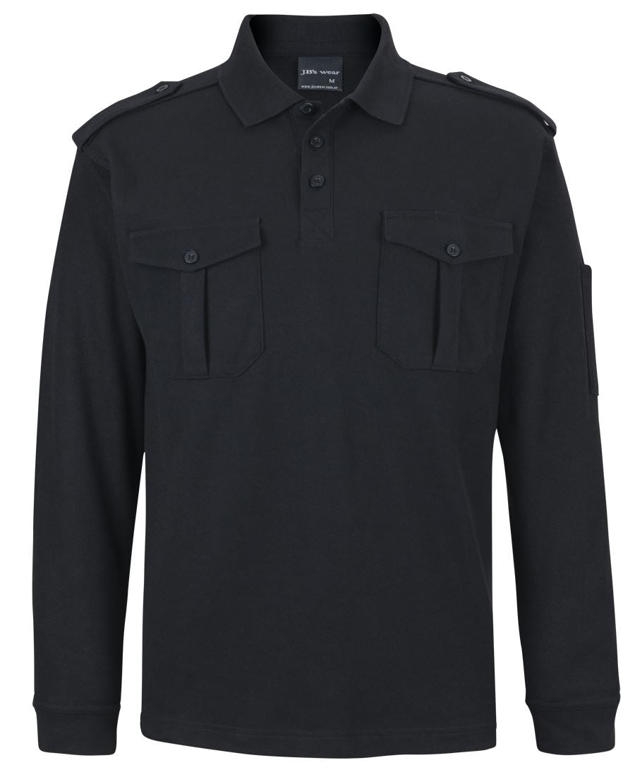210EL - JB's L/S 250 EPAULETTE POLO   - UNBRANDED