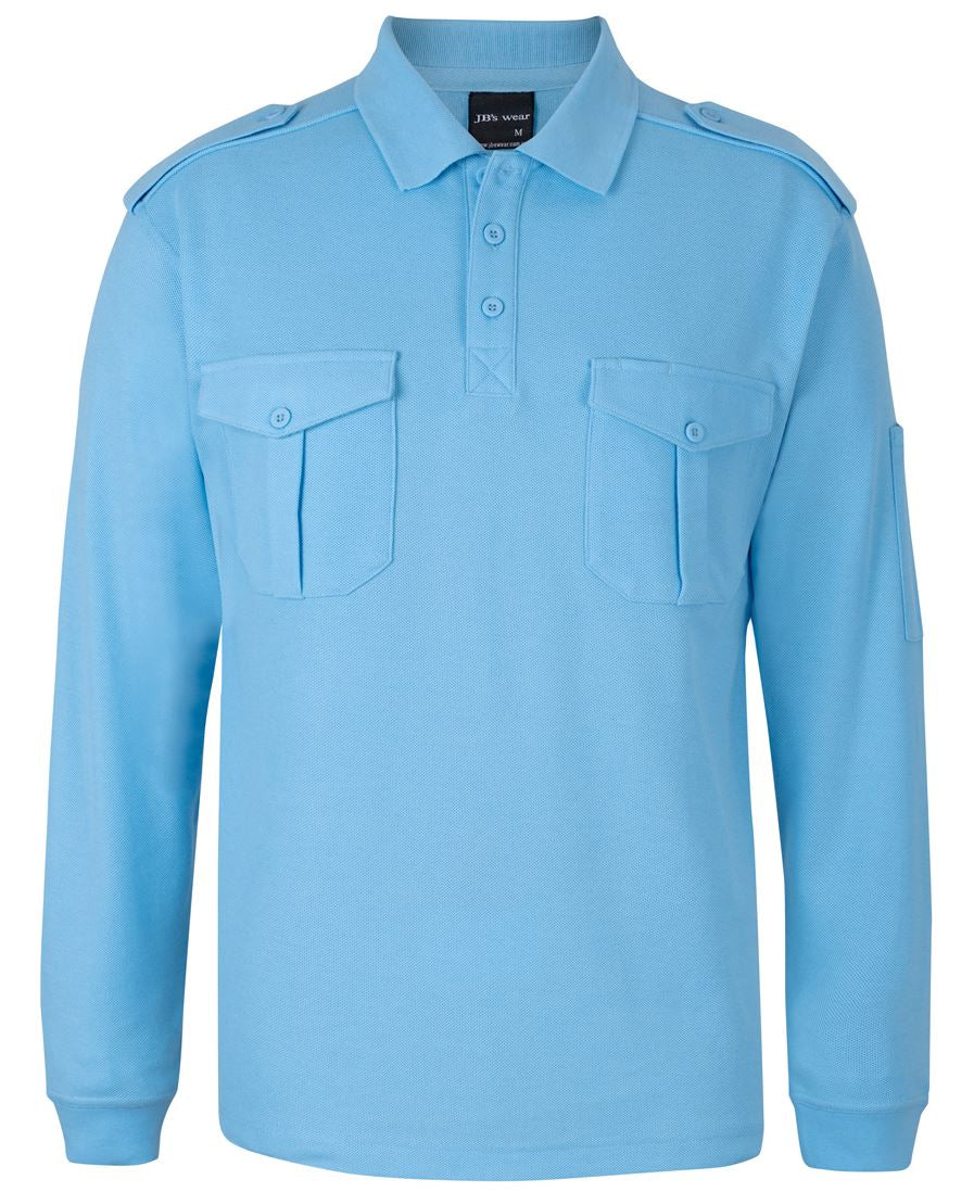 210EL - JB's L/S 250 EPAULETTE POLO   - UNBRANDED
