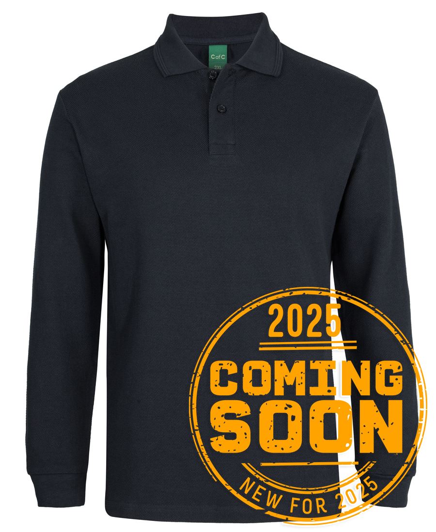2PCL - C of C L/S 320G POPCORN COTTON POLO   - UNBRANDED