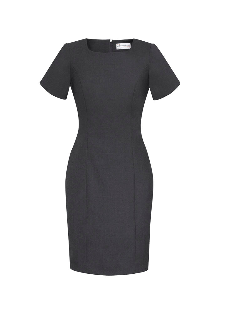 34012 - Womens Comfort Wool Stretch Short Sleeve Shift Dress - UNBRANDED