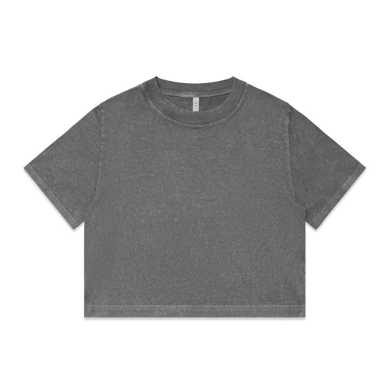 4086 - Wo's Stone Wash Heavy Crop | 4086 - UNBRANDED