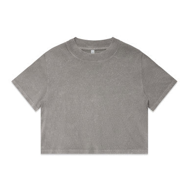 4086 - Wo's Stone Wash Heavy Crop | 4086 - UNBRANDED