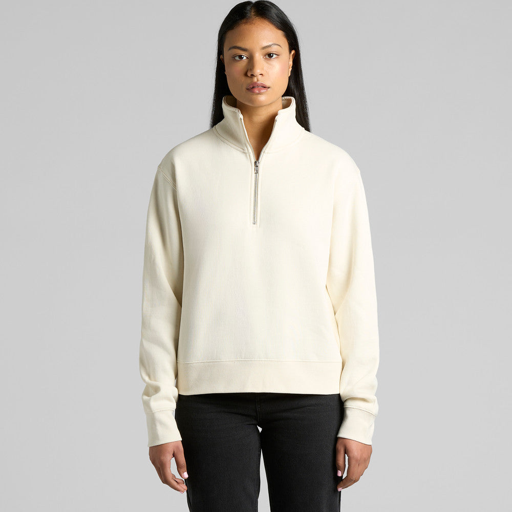 4125 - Wo's Stencil Half Zip Crew - UNBRANDED