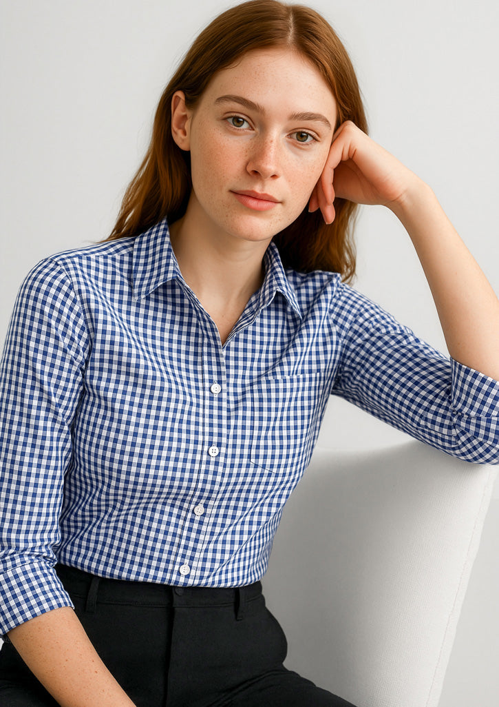 43411 - Womens Springfield 3/4 Sleeve Shirt - UNBRANDED