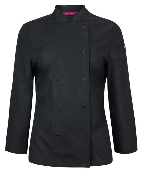 5CJL1 - JB's LADIES L/S SNAP BUTTON CHEFS JACKET   - UNBRANDED