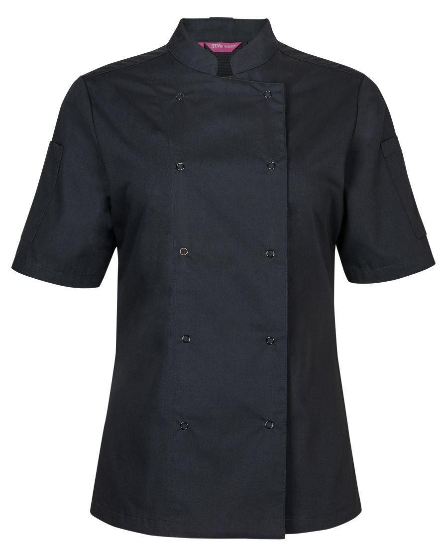 5CJS1 - JB's LADIES S/S SNAP BUTTON CHEFS JACKET   - UNBRANDED