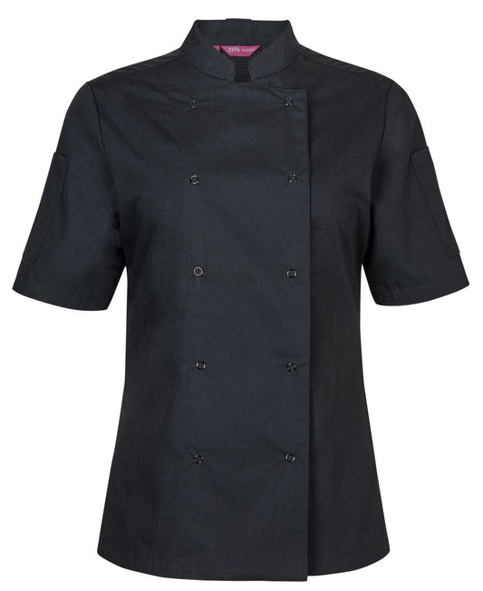 5CJS1 - JB's LADIES S/S SNAP BUTTON CHEFS JACKET   - UNBRANDED