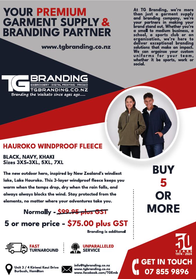 HWF - MINIMUN OF 5 UNITS - Hauroko Windproof Fleece - UNBRANDED