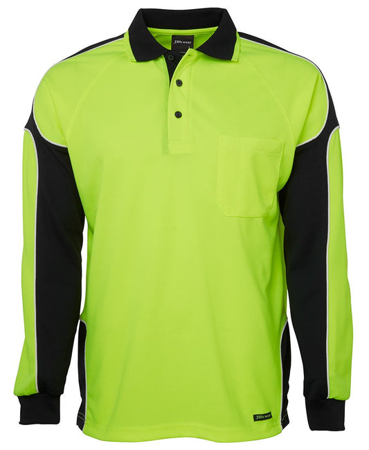 6AP4L - JB's Hi Vis 4602.1 L/S ARM PANEL POLO - UNBRANDED