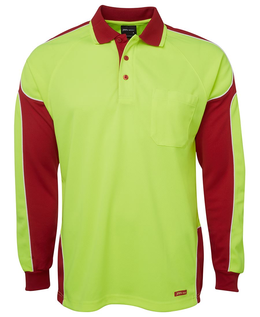 6AP4L - JB's Hi Vis 4602.1 L/S ARM PANEL POLO - UNBRANDED