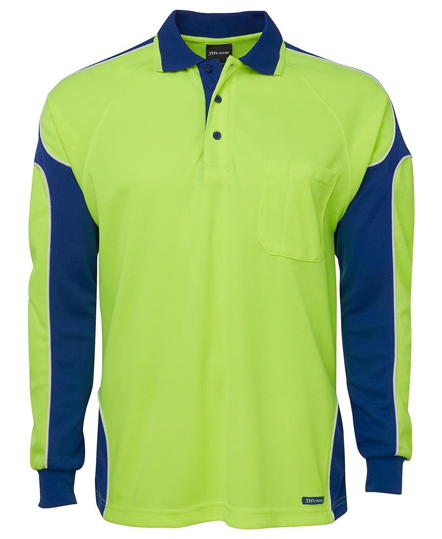 6AP4L - JB's Hi Vis 4602.1 L/S ARM PANEL POLO - UNBRANDED