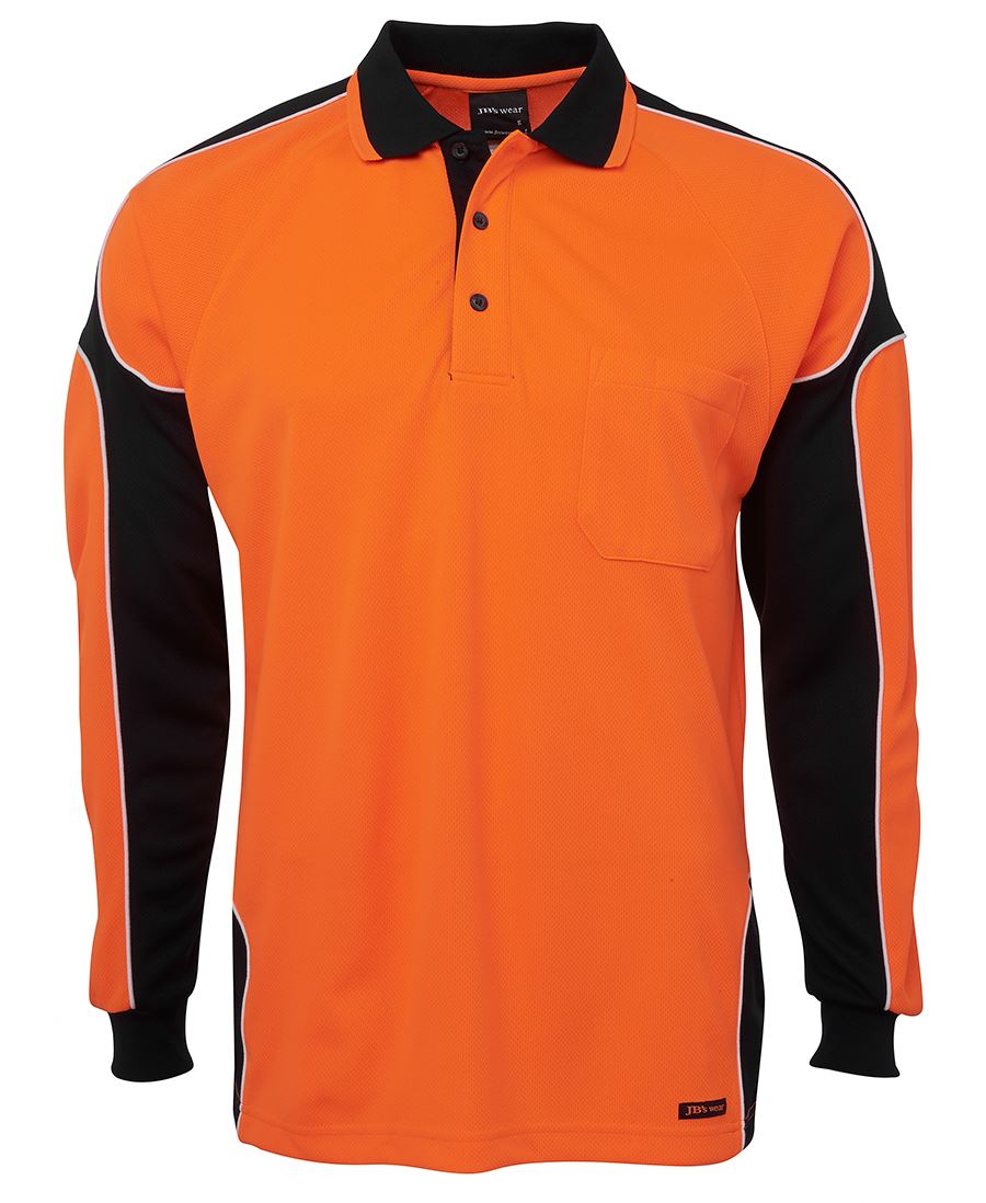 6AP4L - JB's Hi Vis 4602.1 L/S ARM PANEL POLO - UNBRANDED