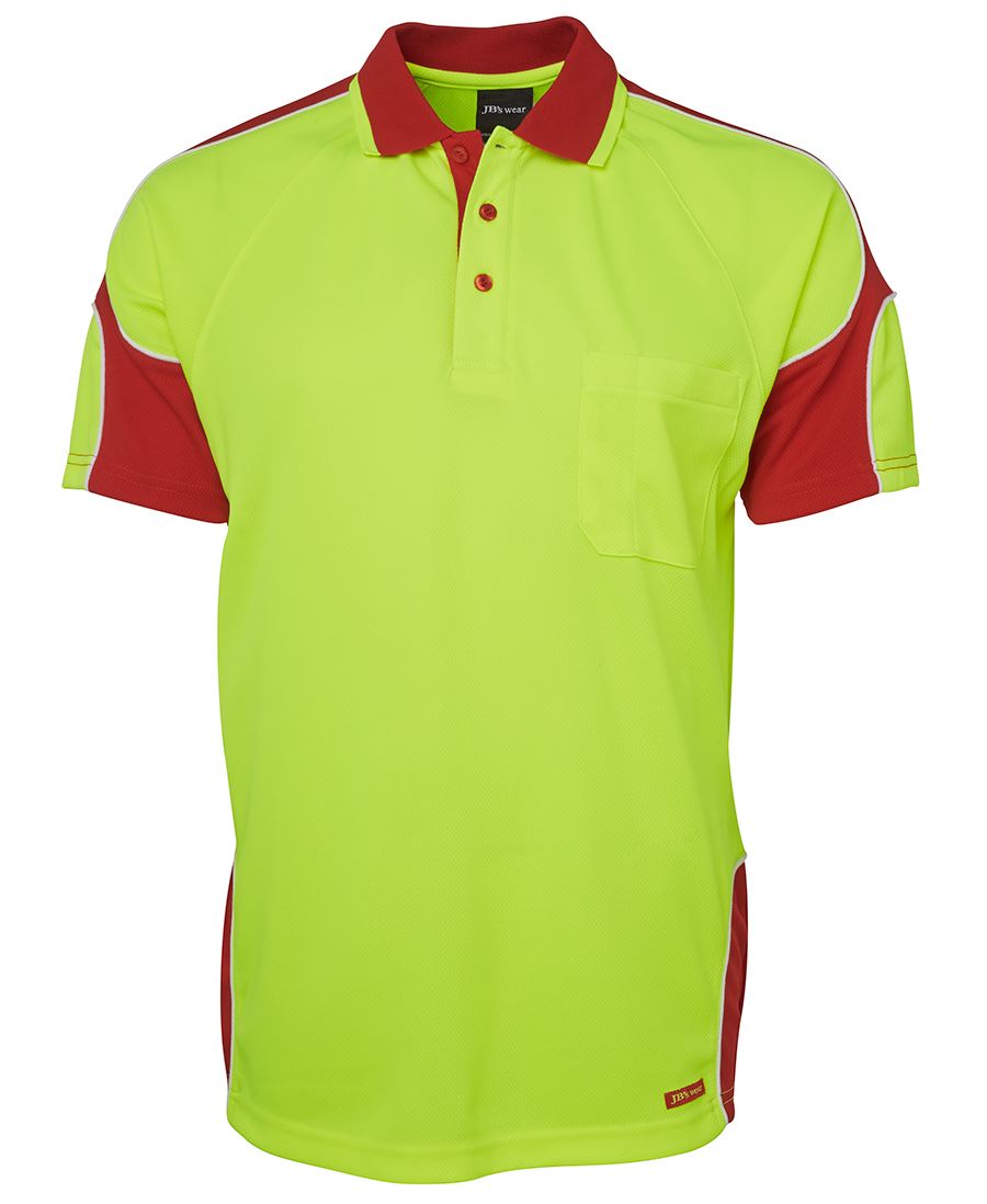 6AP4S - JB's Hi Vis 4602.1 S/S ARM PANEL POLO - UNBRANDED