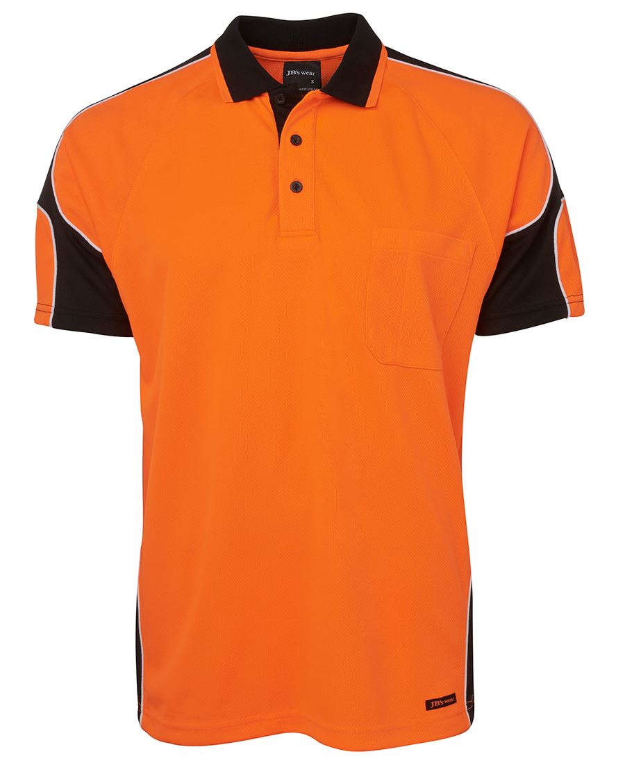 6AP4S - JB's Hi Vis 4602.1 S/S ARM PANEL POLO - UNBRANDED