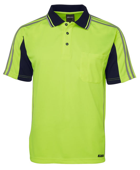 6AT4S - JB's Hi Vis 4602.1 S/S ARM TAPE POLO - UNBRANDED