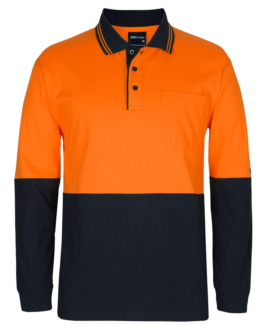 6CPHL - JB's Hi Vis L/S COTTON POLO - UNBRANDED