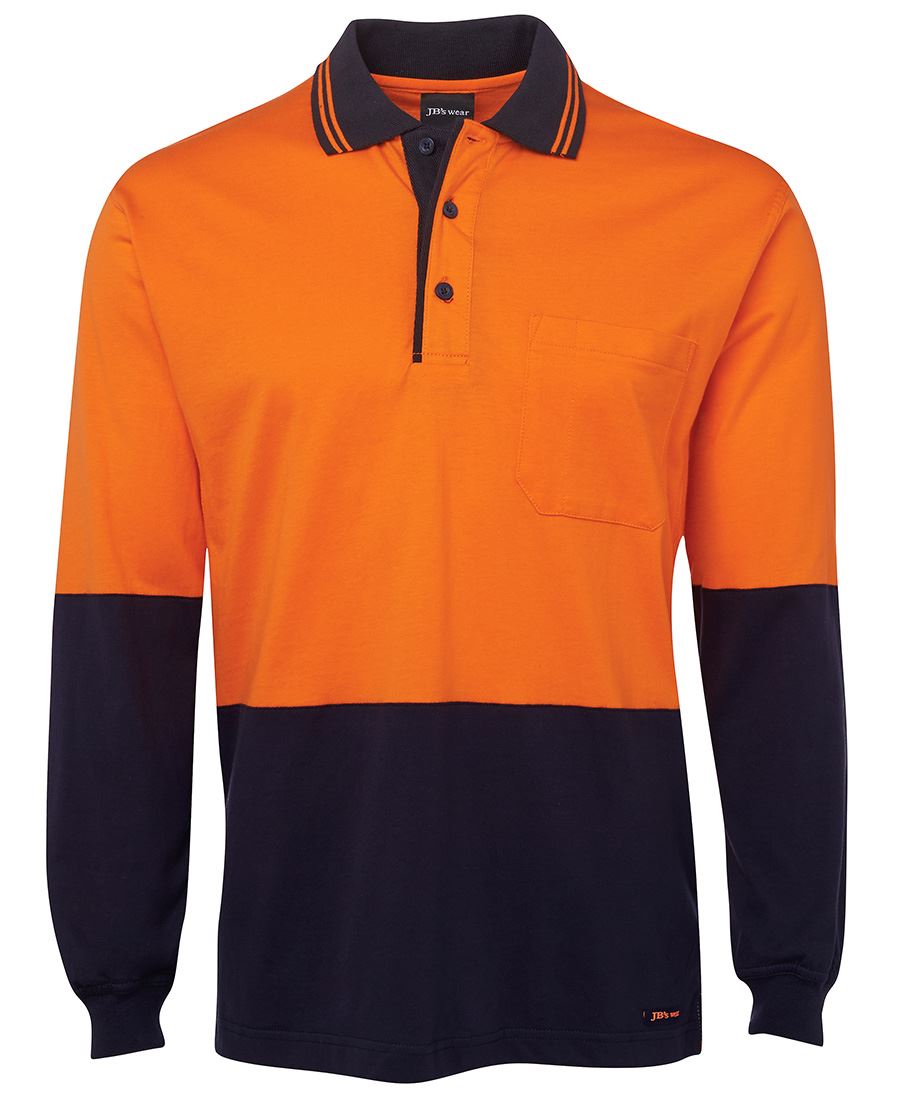 6CPHL - JB's Hi Vis L/S COTTON POLO - UNBRANDED