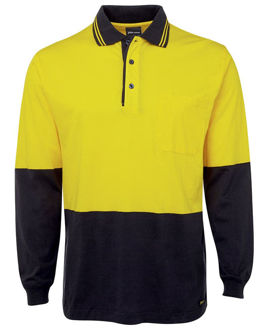 6CPHL - JB's Hi Vis L/S COTTON POLO   - UNBRANDED