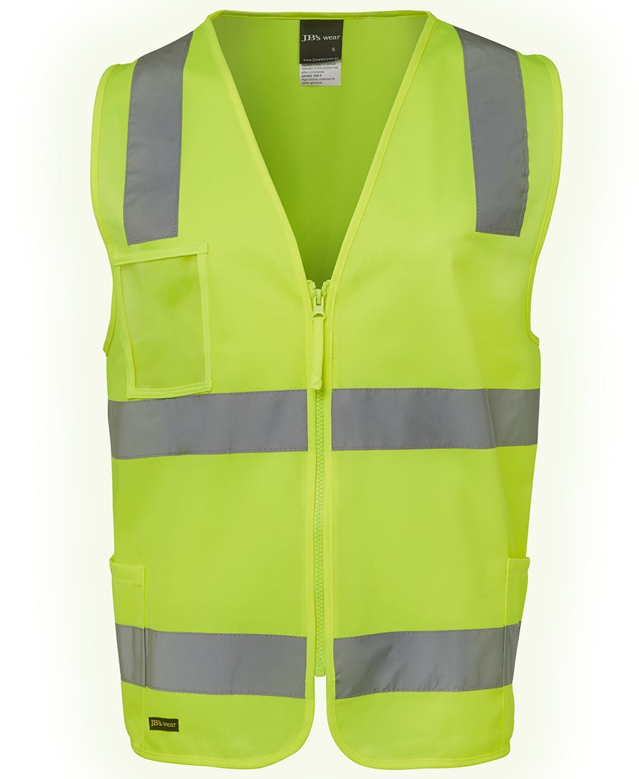6DNSZ - JB's Hi Vis (D+N) ZIP SAFETY VEST   - UNBRANDED