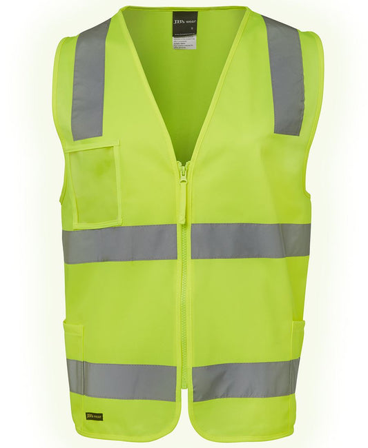 6DNSZ - JB's Hi Vis (D+N) ZIP SAFETY VEST   - UNBRANDED