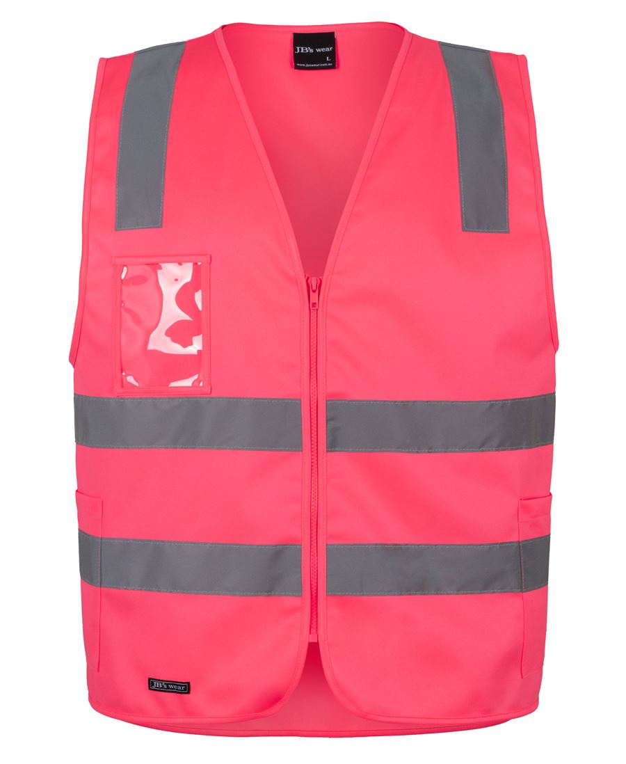 6DNSZ - JB's Hi Vis (D+N) ZIP SAFETY VEST   - UNBRANDED