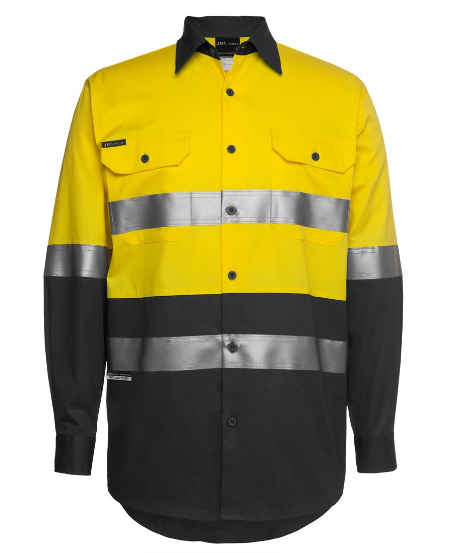 6DNWL - JB's Hi Vis (D+N) L/S 150G W/SHIRT   - UNBRANDED