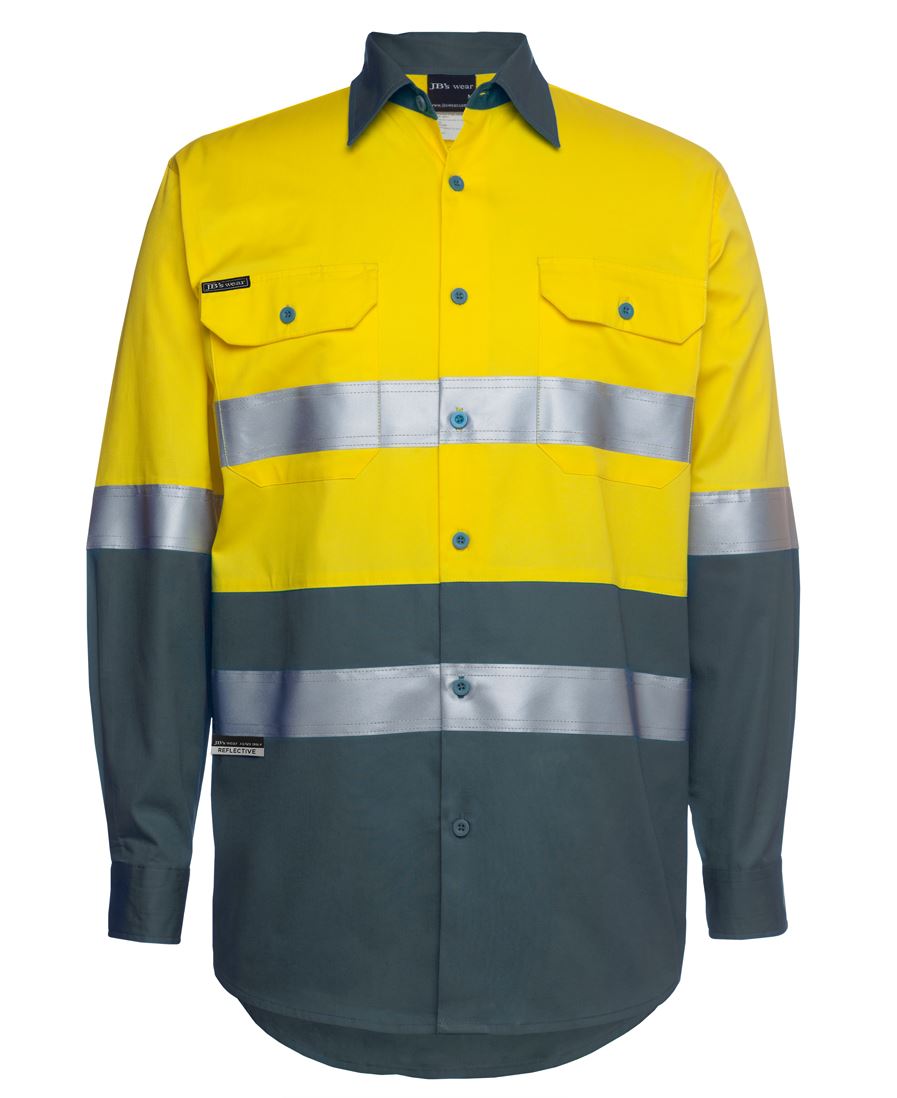 6DNWL - JB's Hi Vis (D+N) L/S 150G W/SHIRT   - UNBRANDED