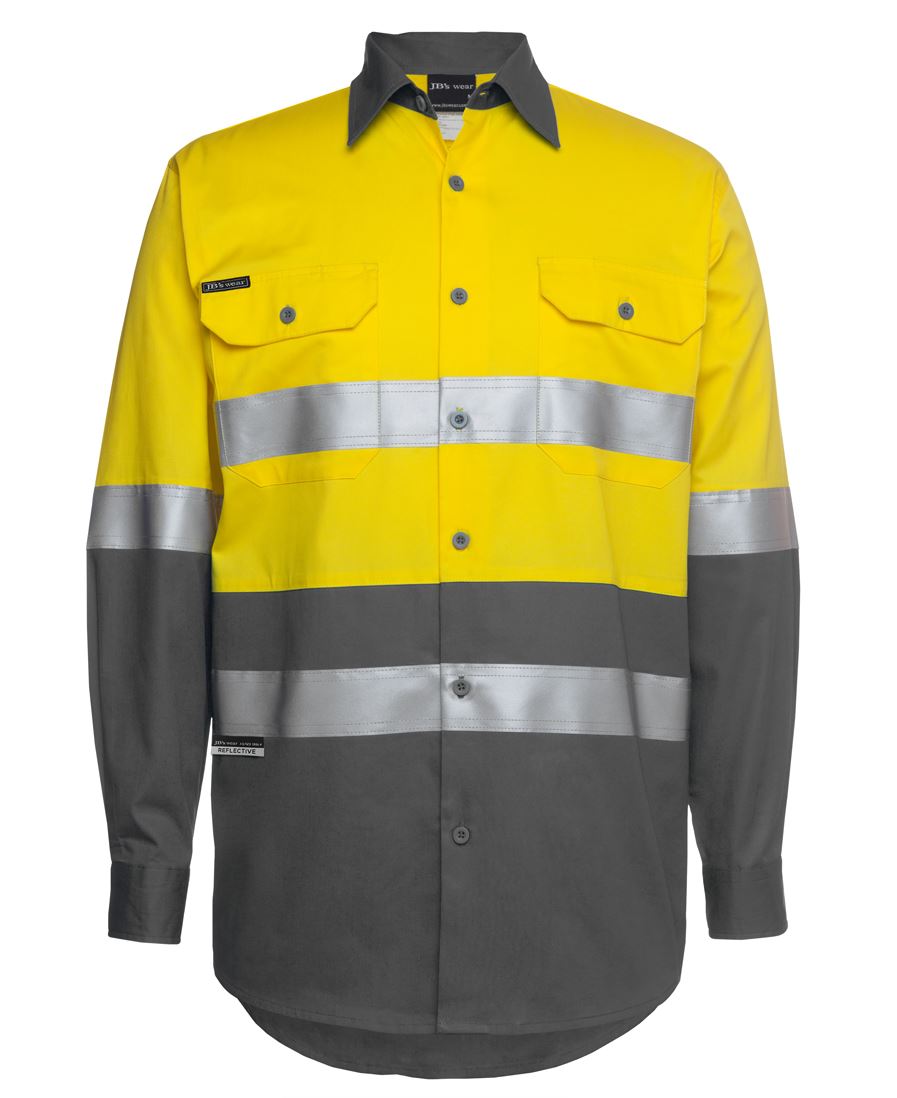 6DNWL - JB's Hi Vis (D+N) L/S 150G W/SHIRT   - UNBRANDED