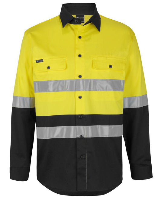 6DSWL - JB's Hi Vis D+N L/S STRETCH W/SHIRT WITH TAPE   - UNBRANDED
