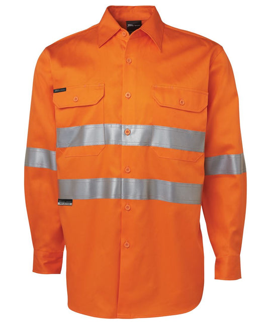 6HDNL - JB's (D+N) L/S 190G WORK SHIRT Hi Vis   - UNBRANDED