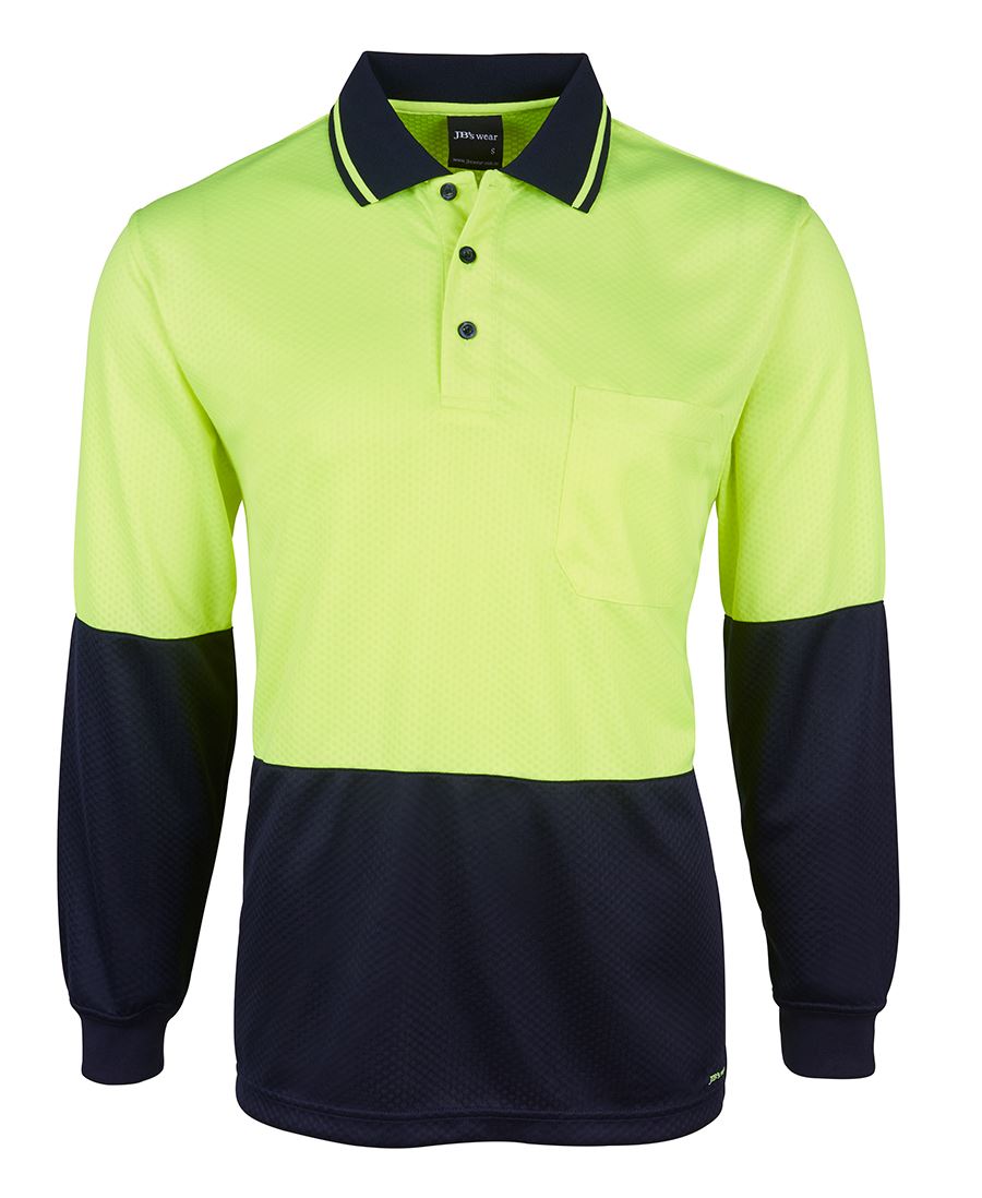 6HJNL - JB's Hi Vis 4602.1 L/S JACQUARD POLO - UNBRANDED