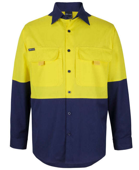 6HNRL - JB's Hi Vis L/S RIPSTOP FISHING SHIRT   - UNBRANDED